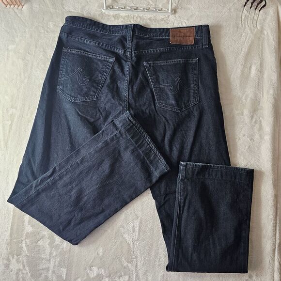 Adriano Goldschmied Jeans Mens 36x34 Black Denim Protege Straight Leg dark - Picture 11 of 13